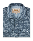 Out West Woven Shirt in Walrus featuring an allover western desert print, pearl snap buttons, and two chest pockets.