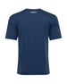Marlin Rodeo Graphic Tee in New Indigo, flat lay back view featuring a heathered navy short-sleeve crewneck tee with Straight Down logo at the upper back neckline
