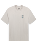 Men's Alligator Alley Tee in Light Grey, flat lay front view featuring a light grey short sleeve crewneck tee with the Straight Down Golf Company Est. 1989 alligator graphic on the left chest