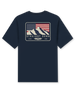 Sierra Tee in Navy, back graphic flat lay product view
