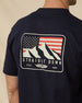 Sierra Tee in Navy with oversized back graphic detail