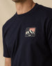 Sierra Tee in Navy with vintage-inspired chest logo detail