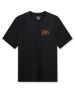 American Standard Tee in Black featuring a small gold western-inspired Straight Down graphic on the left chest.