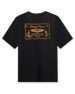 Back of the American Standard Tee in Black featuring a large gold Straight Down American Standard graphic with western-inspired details.