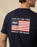 Free & Brave Tee in Navy with “Land of the Free, Home of the Brave” back graphic detail