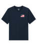 Free & Brave Tee in Navy, front flat lay product view