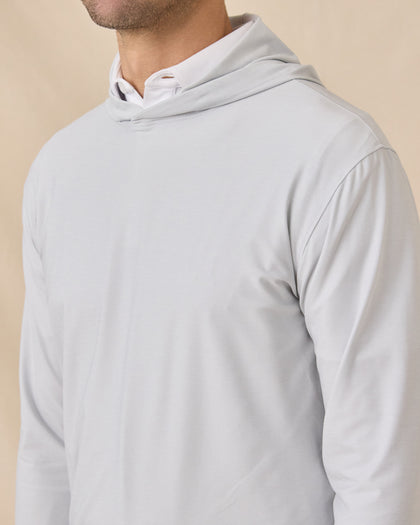 Close-up of the Hermosa Hoodie, neck line detail
