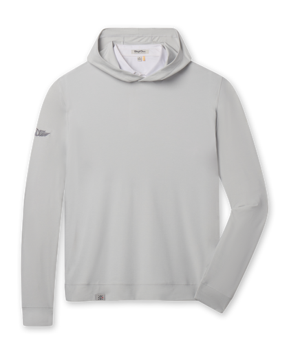 Hermosa Hoodie in Silver, front flat lay view