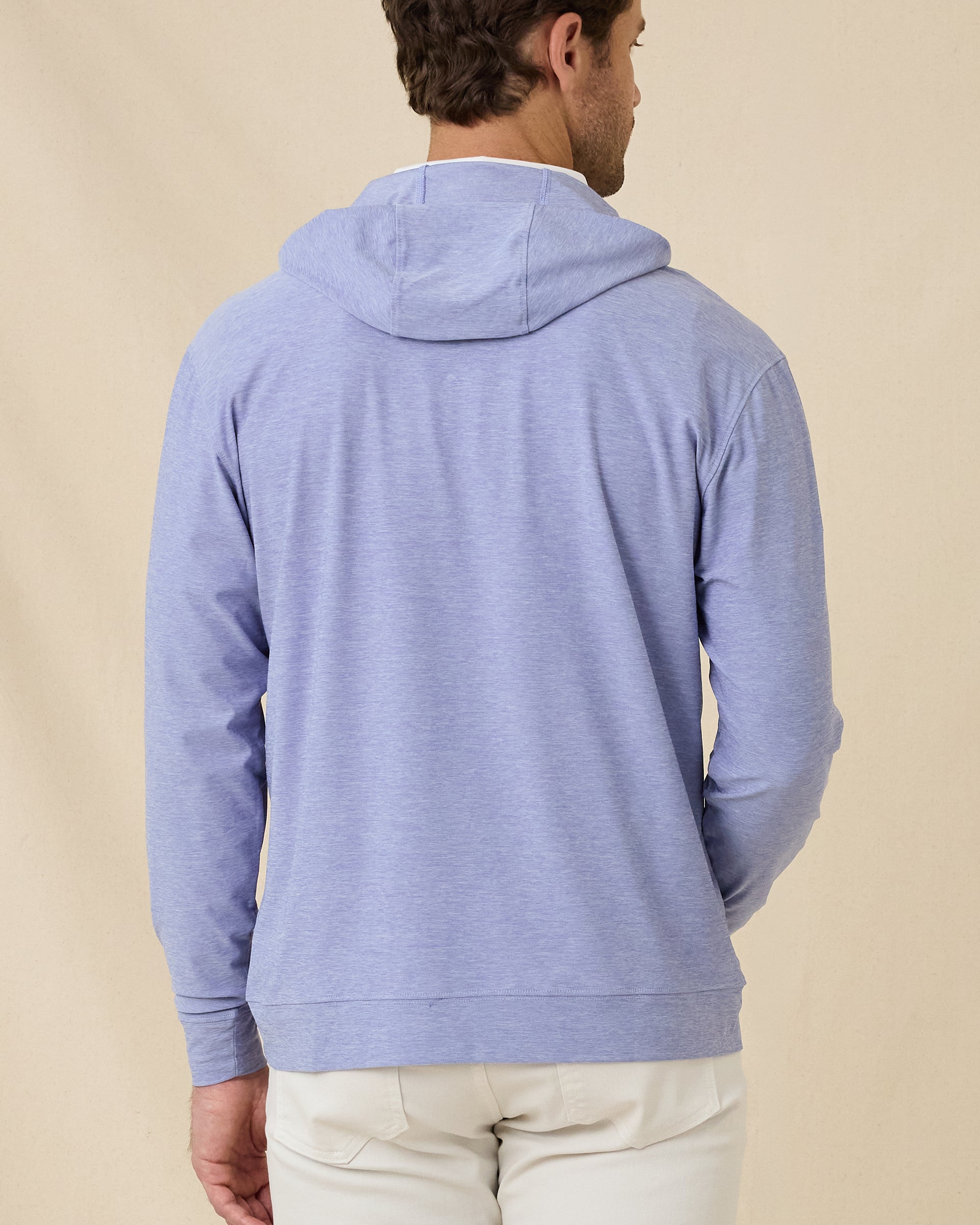 Back view of the Hermosa Hoodie in Tidal Blue