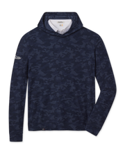 Commander Hoodie in New Indigo camouflage pattern, front flat lay product view