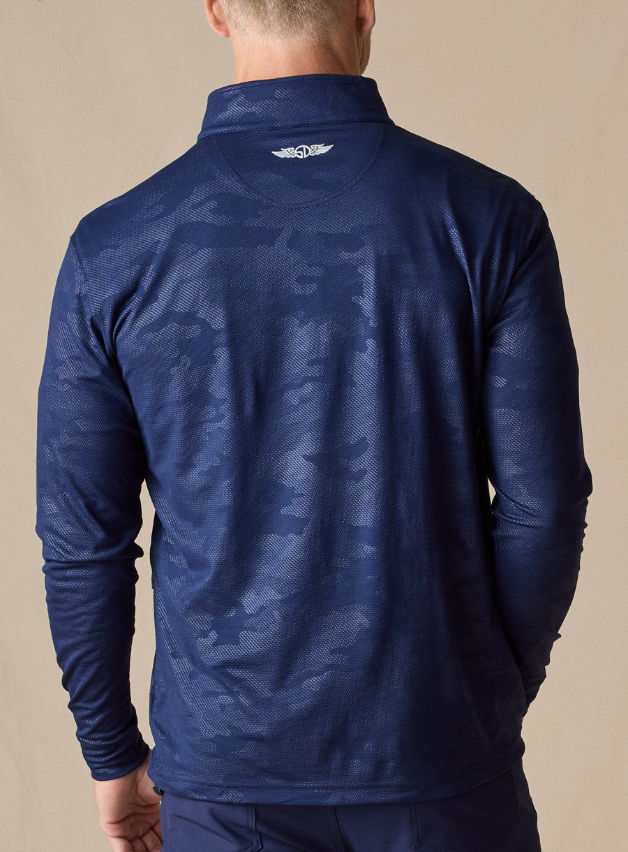 Sherman Quarter Zip - New Indigo

