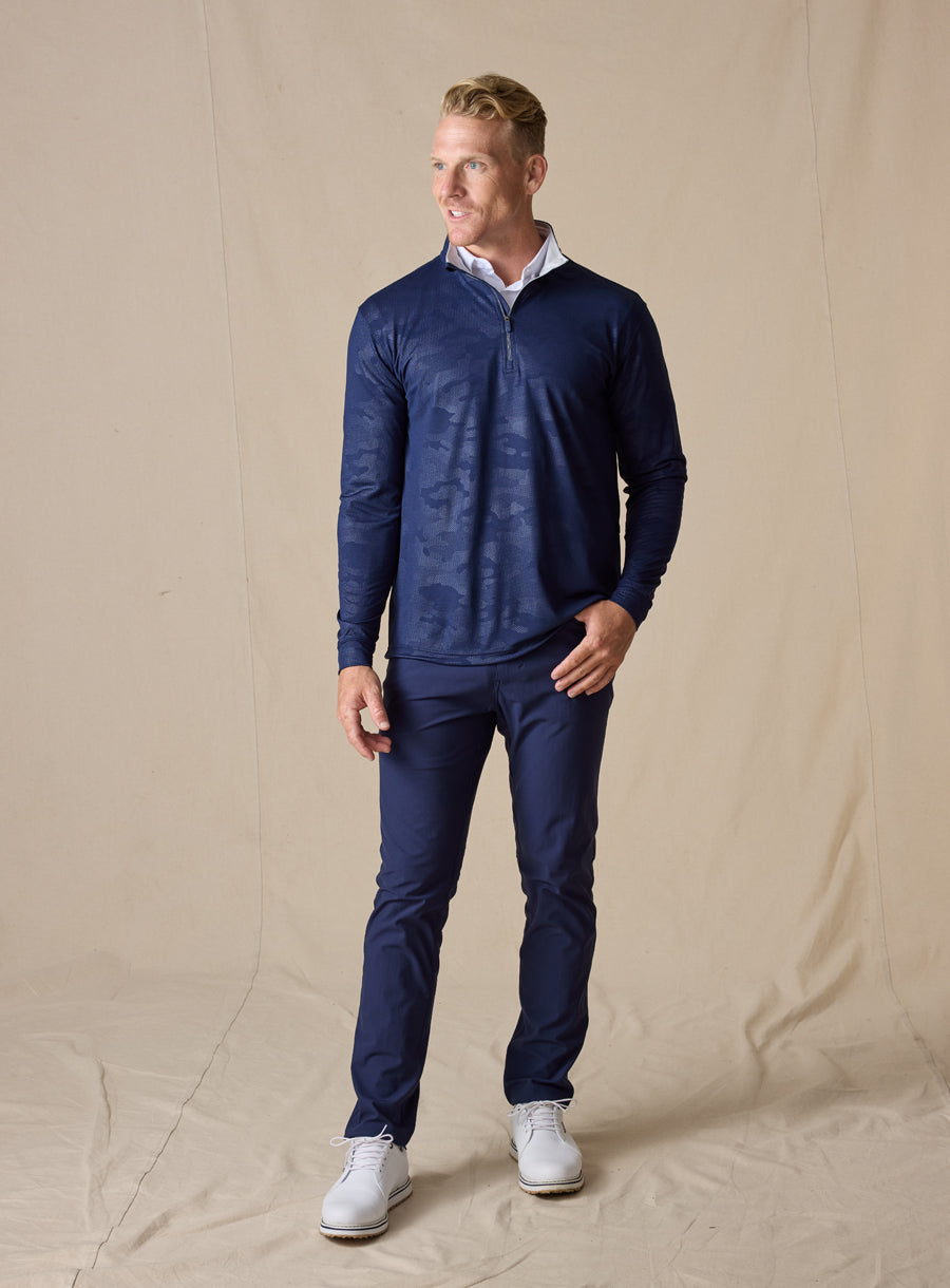 Sherman Quarter Zip - New Indigo
