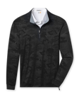 Sherman Quarter Zip in black, front flat lay product view