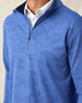 Sherman Quarter Zip in moonlight blue, zipper and collar detail