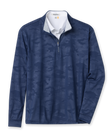 Sherman Quarter Zip in new indigo dark blue, front flat lay product view