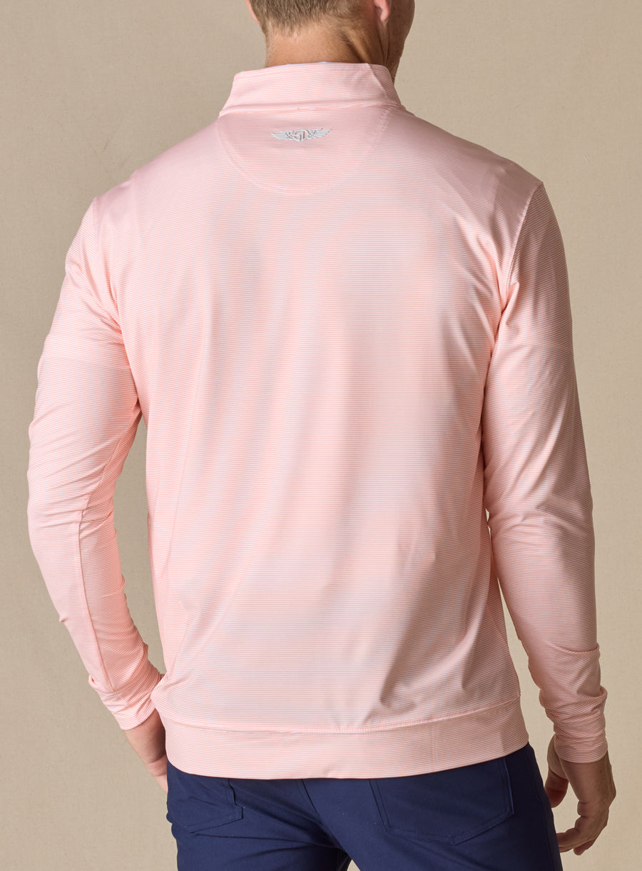 Clearwater Stripe Quarter Zip - Citrus
