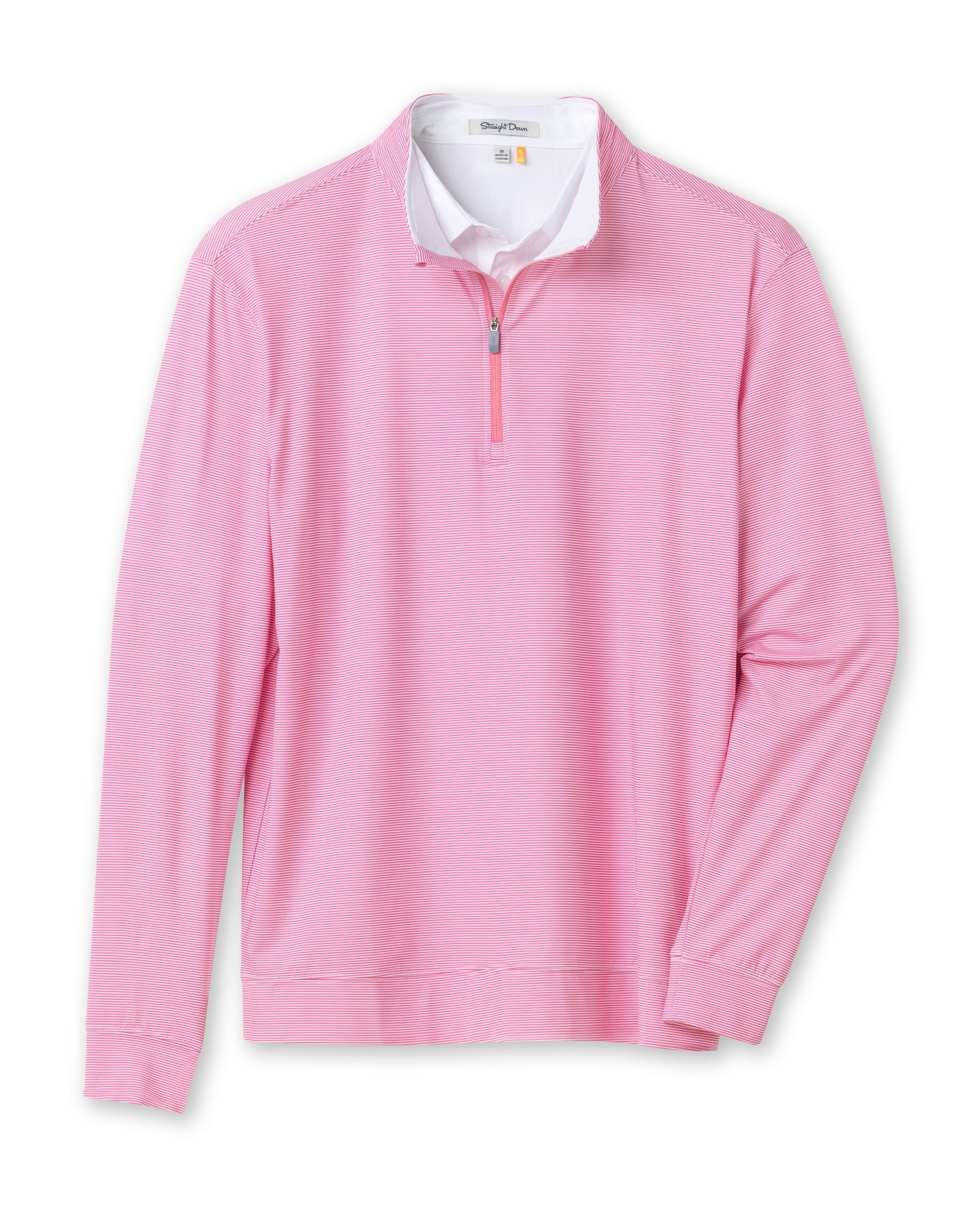 Clearwater Stripe Quarter Zip - Dragonfruit
