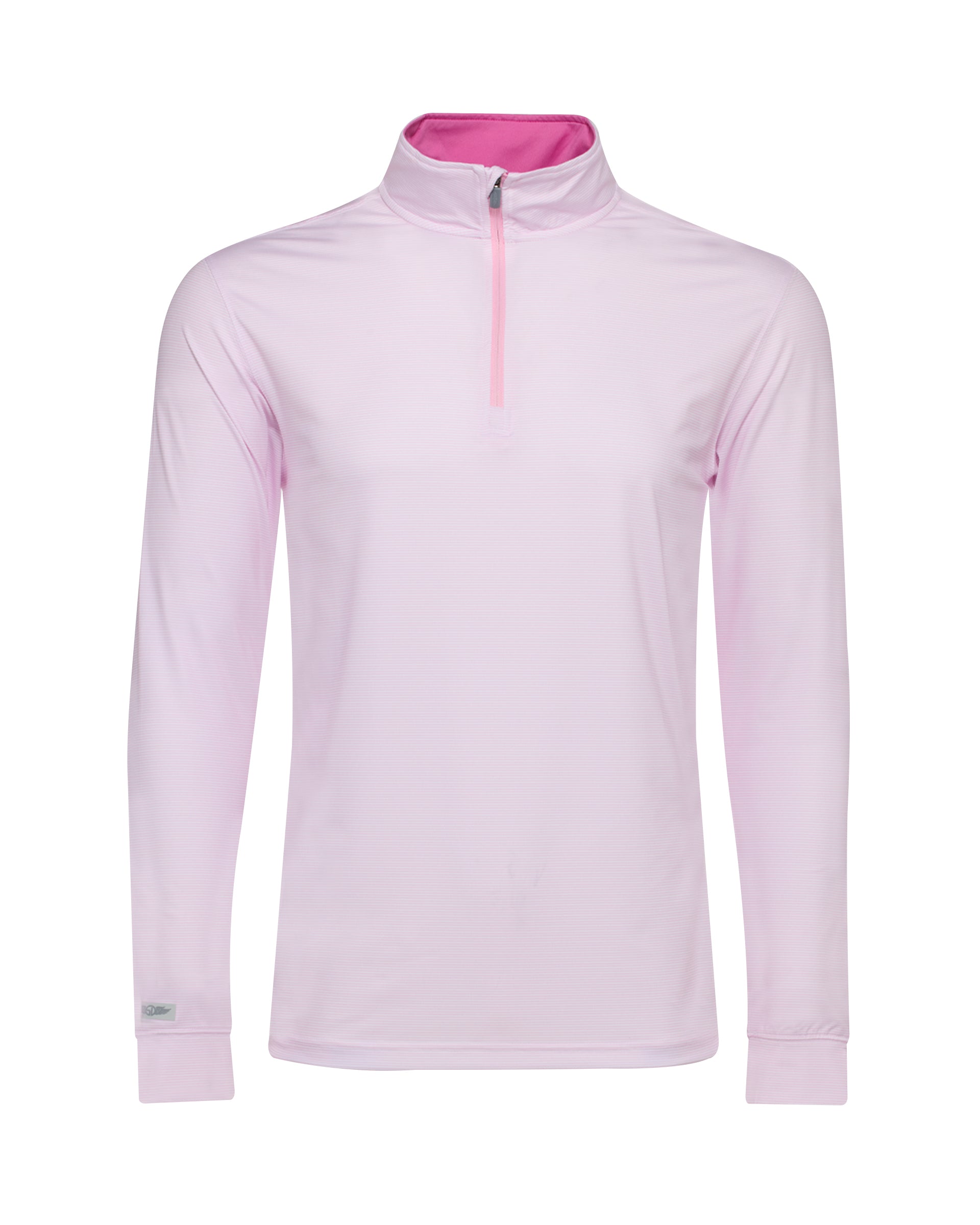 Clearwater Stripe Quarter Zip - Iced Rose
