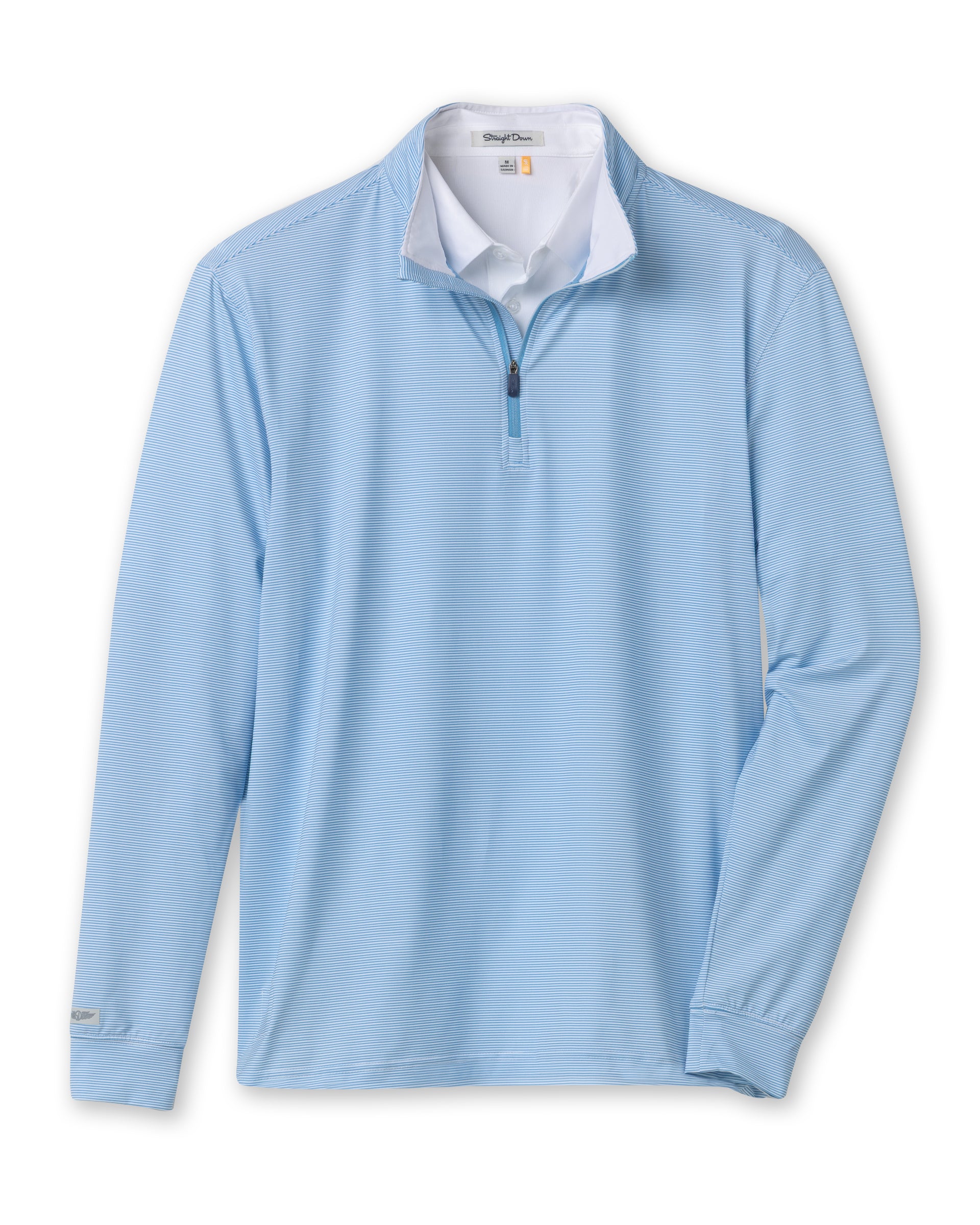 Clearwater Stripe Quarter Zip - Ocean

