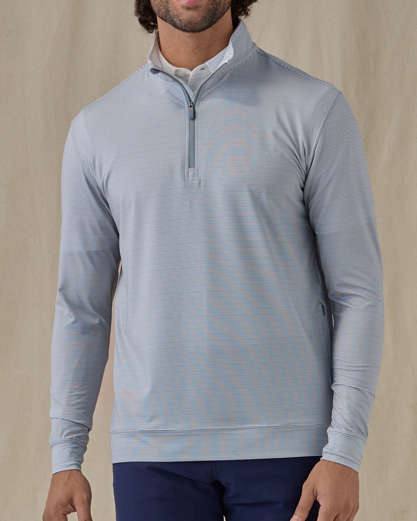 Clearwater Stripe Quarter Zip - Storm

