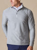 Oceanside 2.0 Quarter Zip in storm grey, front model view