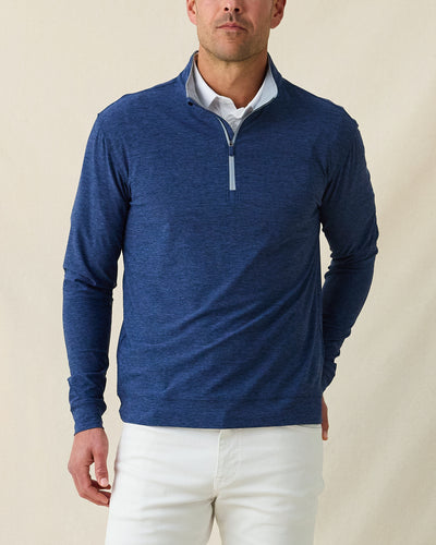Oceanside 2.0 Quarter Zip in navy, front model view 