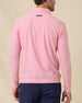 Back view of the Oceanside 2.0 Quarter Zip in Punch Pink featuring a clean silhouette and embroidered Straight Down logo below the collar