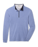 Oceanside 2.0 Quarter Zip in Tidal Blue with a heathered finish, contrast navy collar lining, and quarter-zip design