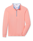 Oceanside 2.0 Quarter Zip in spritz orange, front flat lay product view