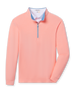 Oceanside 2.0 Quarter Zip in spritz orange, front flat lay product view