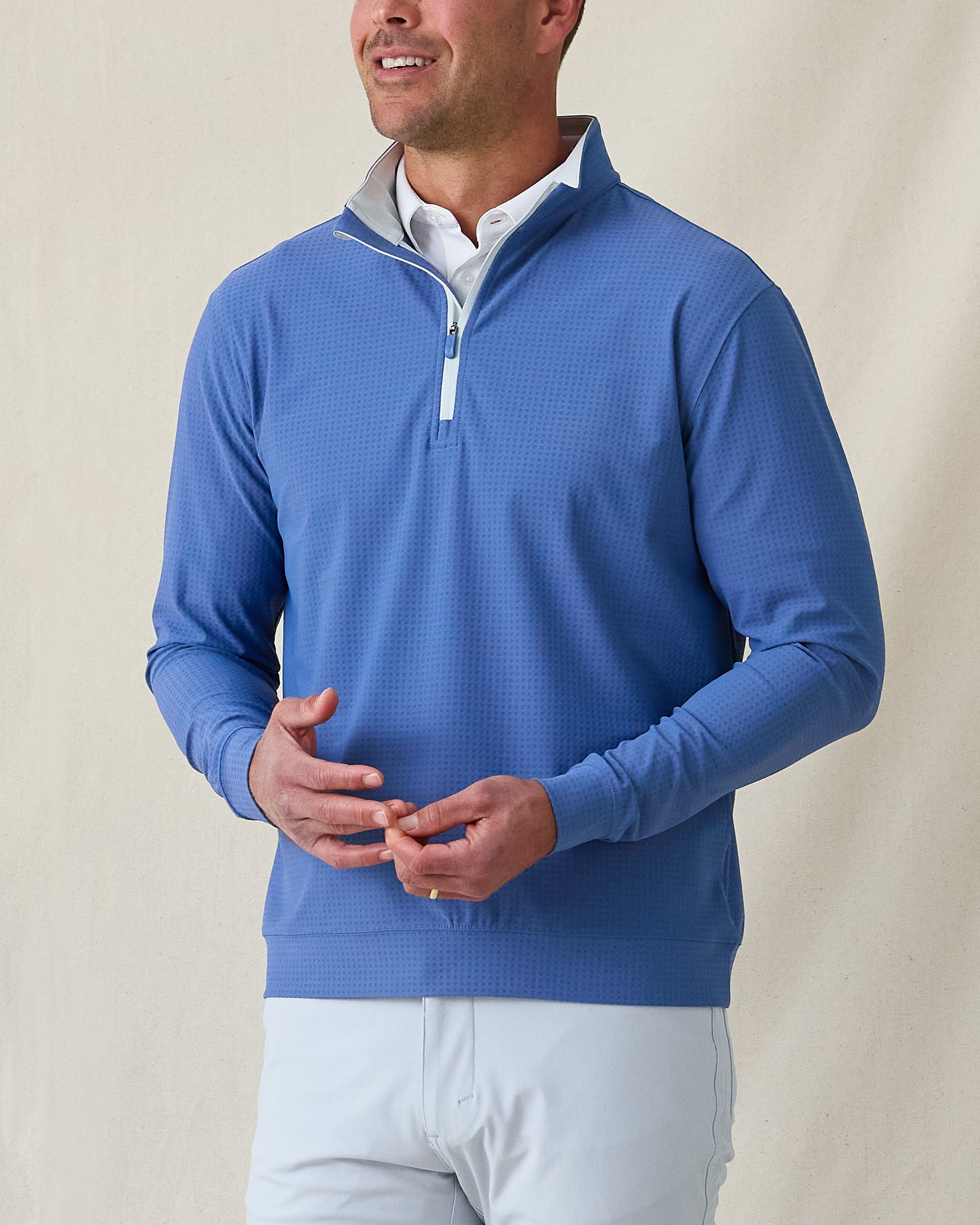 Bel Air Quarter Zip - Moonlight | Straight Down