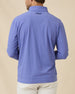 Back view of the Bel Air Quarter Zip in Tidal Blue showcasing a subtle all-over textured pattern
