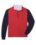 Falcon Quarter Zip in Flag Red, front flat lay product view