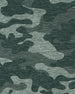Close-up of the Arlington Quarter Zip in Dark Forest highlighting the green camouflage pattern and fabric texture.