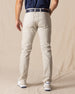 Men's Henderson 5 Pocket Pant in Stone, back model view featuring five-pocket construction and a tailored straight leg in a warm off-white colorway