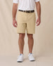 Flex Short in Sand Storm, front model view with performance fit styling