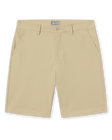 Men’s Flex Short in Sandstone, flat front styling, and side pockets