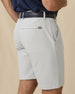 Flex Short in Silver, back pocket logo detail view