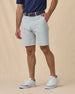 Flex Short in Silver, front model view with performance fit styling