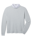 Hopkins Crew in Heather featuring a textured waffle-knit construction, crew neckline, long sleeves, and banded cuffs and hem.