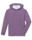 Men’s purple pullover hoodie with long sleeves, soft fabric, and clean, minimal styling