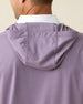 Close-up of purple hood