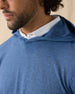 Redondo Hoodie in Bering blue, neck detail