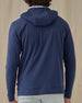 Redondo Hoodie in New Indigo, back view on model