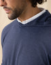 Redondo Hoodie in New Indigo, neck detail