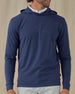 Redondo Hoodie in New Indigo, front view on model