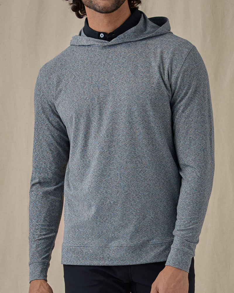 Redondo Hoodie in storm grey, front view on model