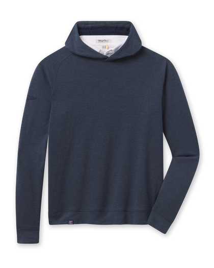 Gridlock Hoodie in New Indigo, front flat lay product view