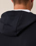 Men’s Gridlock Hoodie in black, close-up back hood detail