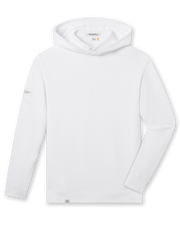 Men’s Gridlock Hoodie in white, flat lay front view
